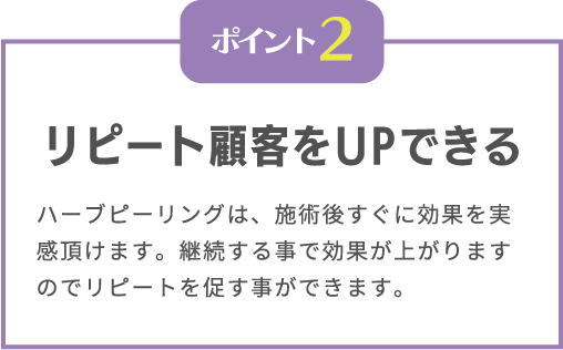 リピート顧客をUPできる